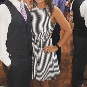 Black and white striped dress!